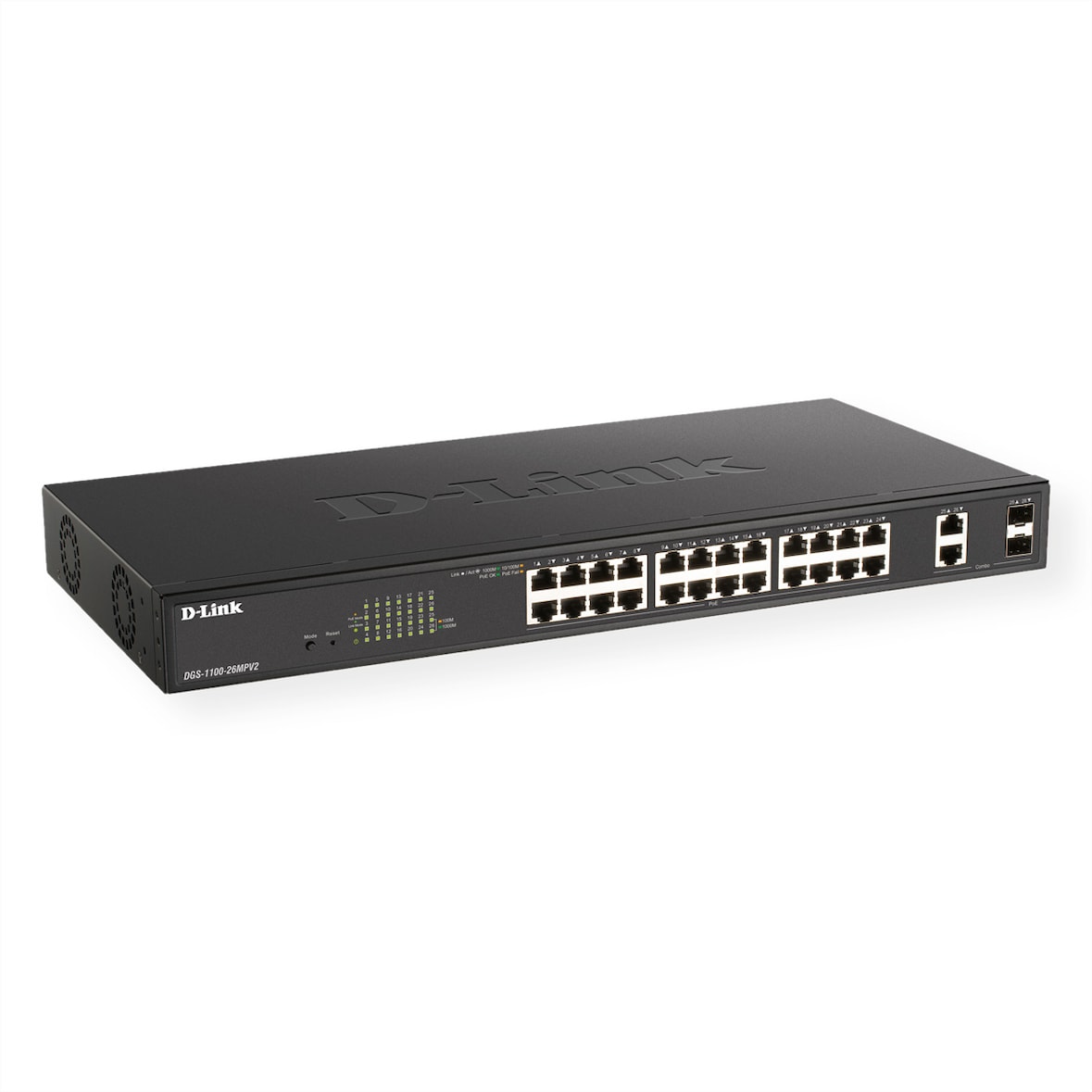 D-Link DGS-1100-26MPV2 26-Port PoE+ Gigabit Smart Switch
