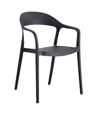 METRO PROFESSIONAL Gastro stapelbare armstoel Laveria, kunststof, zwart