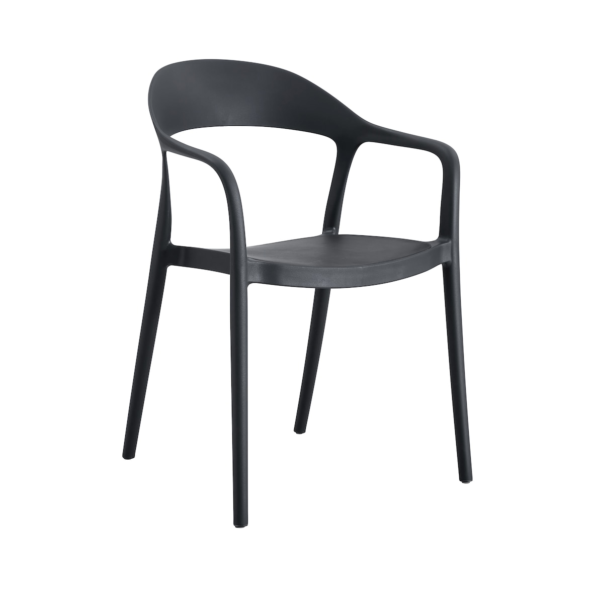 METRO PROFESSIONAL Gastro stapelbare armstoel Laveria, kunststof, zwart