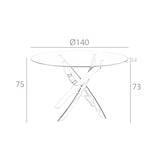 thumbnail of Angel Cerdá  Mesa de jantar com tampo fixo em vidro temperado  1061.01