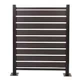 thumbnail of Recinzione per cassonetti in alluminio HWC-K57, elemento di base rivestimento per cassonetti, aspetto legno estensibile 130x110x6cm ~ antracite