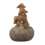 thumbnail of Gartenfigur Welcome 3 Hasen auf Stein Frühling Ostern Eingangsdeko