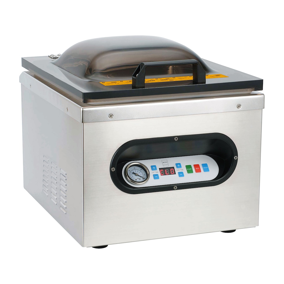 METRO Professional Macchina per sottovuoto GVS1001, acciaio inox, 35.9 x 42.5 x 36.6 cm, con pompa, argento/nero