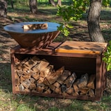 thumbnail of traditioneller brasero corten 83 doppelter tank