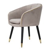 thumbnail of Fauteuil en métal et tissu Paris gris - noir et doré Mauro Ferretti