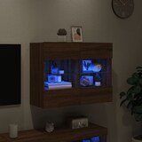 thumbnail of vidaXL TV-Wandschrank mit LED-Leuchten Braun Eichen-Optik