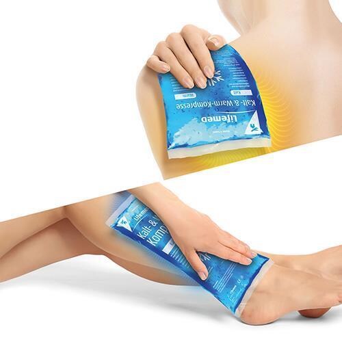 Lifemed Kalt- & Warm-Kompresse mit Gelfüllung 290x120mm Blau Größe L, 1 Stück
