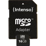 thumbnail of Intenso 16GB microSDHC Class 4 + SD-Adapter