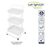 thumbnail of San Ignacio  KINVARA- Carrello portaoggetti a 3 ripiani 86x42x35 cm Bianco