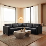 thumbnail of Modular Sofa-System Couch-Garnitur Lyon 5, Kunstleder ~ schwarz