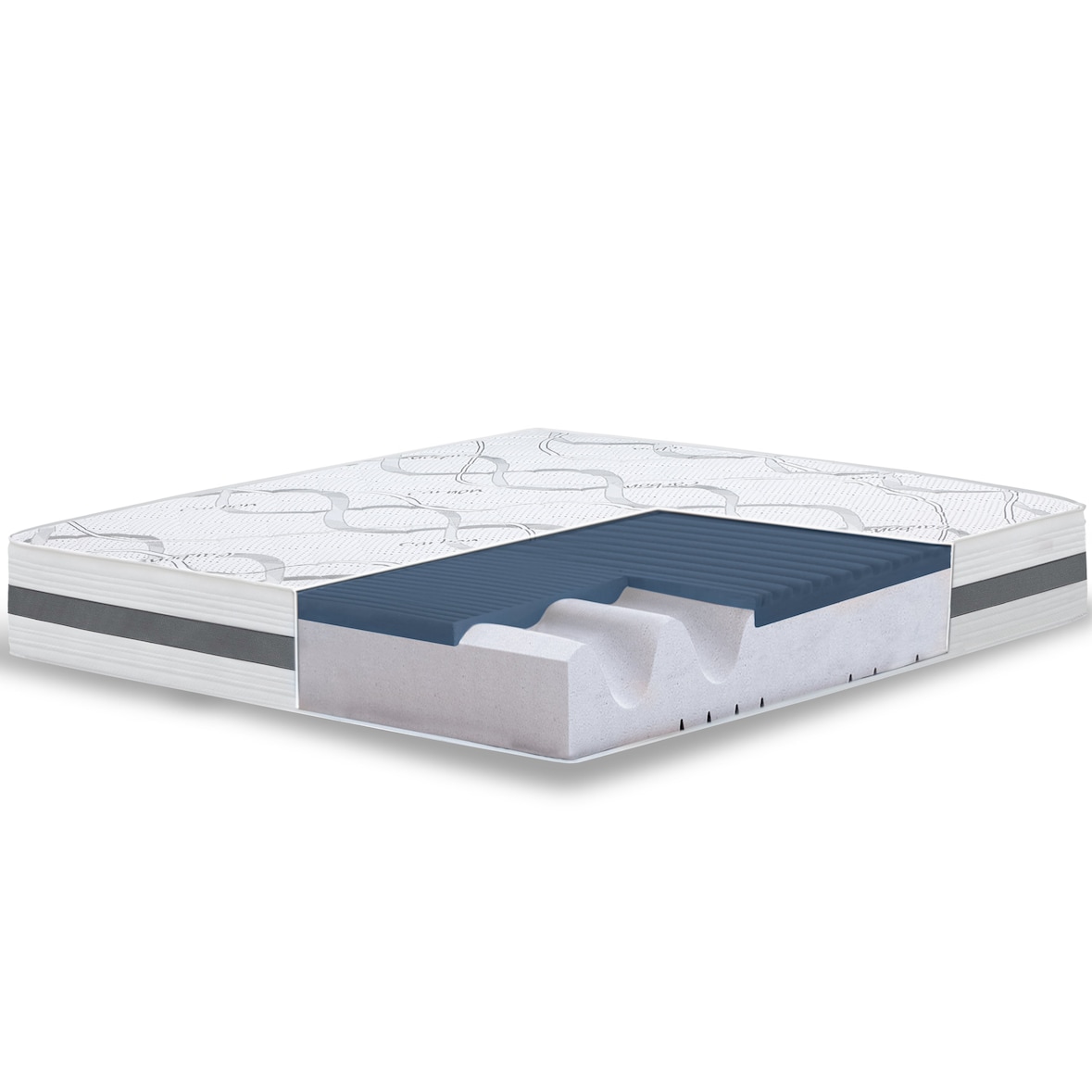 Einzelne Matratze 90x200 Memory Foam Premium Quality, Antibakteriell, Anti-Milben, Anti-Allergie.| Höhe 22 cm | Made in Italy