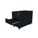 thumbnail of Lüllmann® Rollcontainer, Frontgriffleiste, 3 Schubladen, 610 x 460 x 790 mm, tiefschwarz