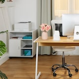 thumbnail of Relaxdays Rollcontainer mit 5 Fächern & Tür, Büro Beistellcontainer, mit Rollen, Büroschrank, HBT: 66,5x60x50 cm, weiß