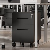 thumbnail of Bisley EasyRoll Rollcontainer mit Hängeregister, Container mit 2 Schubladen abschließbar aus Metall in schwarz, Büro Rollwagen für Hängemappen als