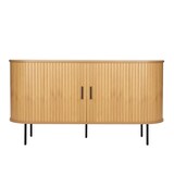 thumbnail of Möbilia Sideboard | 2 Schiebetüren | B 140 x T 40 x H 76 cm | natur – schwarz | 32020000 | Serie SIDEBOARD