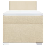 thumbnail of vidaXL Boxspringbett mit Matratze Creme 90x200 cm Stoff