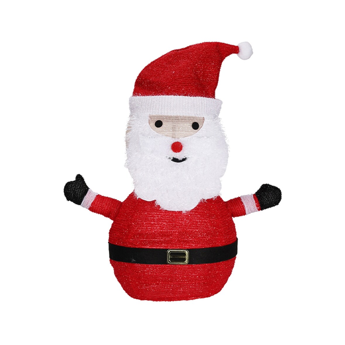 WellHome - Pai Natal 3D com LEDs Branco Quente 63x40x68cm