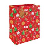 thumbnail of Clairefontaine X-36124-2C 12x Große Geschenktasche, Weihnachtsleckereien, 26,5x14x33 cmRot