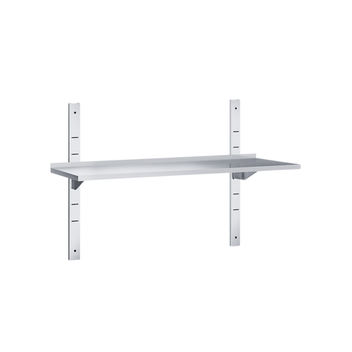 VM Europa - Edelstahl Wandregal - Einfach Montierbar - AISI 430 Legierung - Wandregal Küchenregal Gastronomie: 180 x 40 cm / einfach / 40 kg