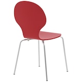thumbnail of Lot de 16 chaises empilables en bois Diego Rouge