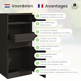 thumbnail of 4gardenz Pakketbrievenbus met apart Postvak - Anti-diefstal - Staande Pakketbox - Zwart