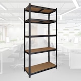 thumbnail of BRASQ Stellingkast Zwart Set van 2 - Metalen Opbergrek - voorraadkast - wandkast - Magazijnstelling 180x90x40 - 5 lagen - max 875 KG
