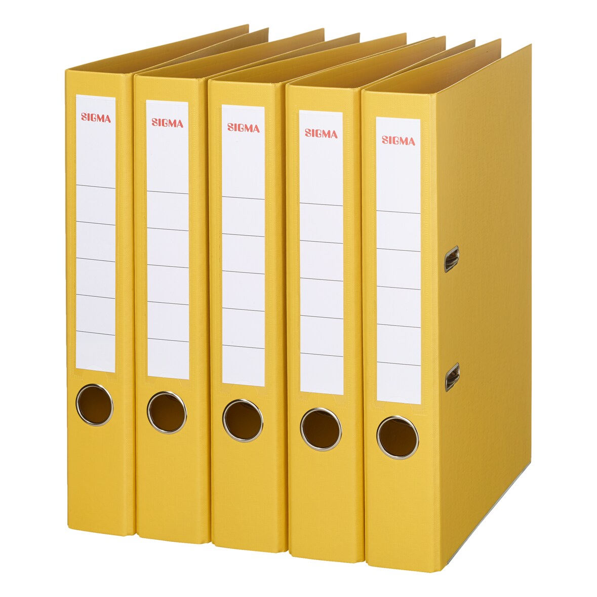 SIGMA Map, polypropyleen, DIN A4, 50 mm, smal, geel, 5 stuks