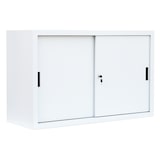 thumbnail of Schiebetürenschrank Büro Aktenschrank Sideboard aus Stahl Weiß 750 x 1200 x 450 mm (HxBxT) 550127