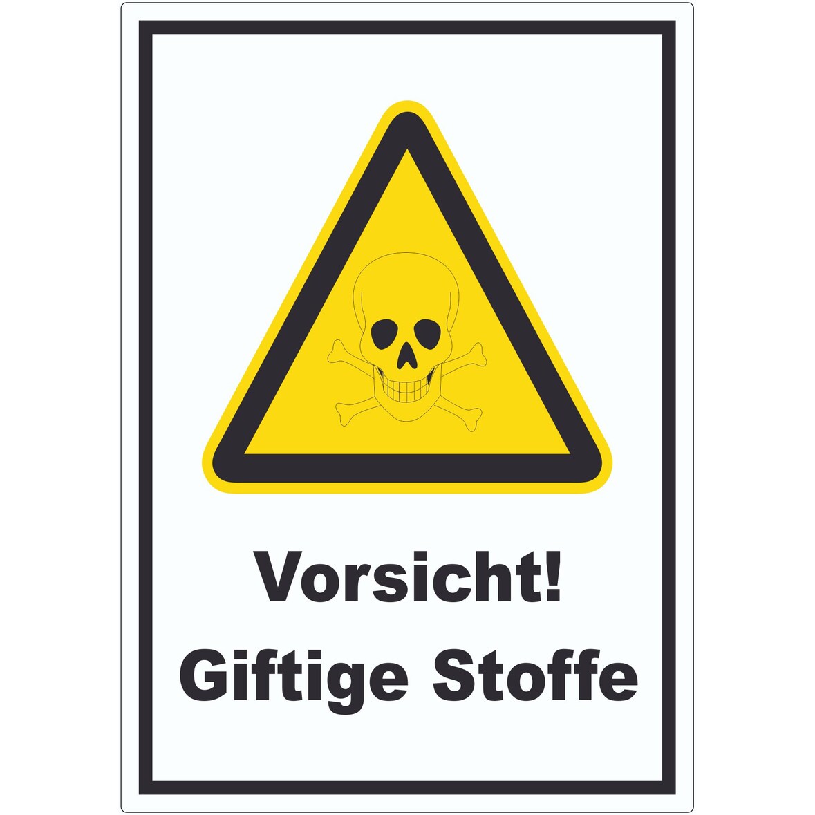 Vorsicht Giftige Stoffe Aufkleber A2 (420x594mm)