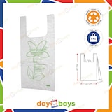 thumbnail of DayBays 200 Stk. Bio Knotenbeutel auf Rolle 5 Kg 22+12x47 cm  Biodegradable HDPE  Transparent Extra Stark