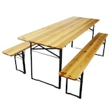 thumbnail of BS COM Set Birreria Tavolo con Panche cm 200x70 Legno 220x70x75 cm Marrone