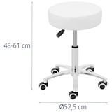 thumbnail of physa - Physa Tabouret à roulettes 48-61 cm 120 kg Blanc - Tabouret à roulettes Professionnel Ergonomique Tabouret de Bureau à roulettes
