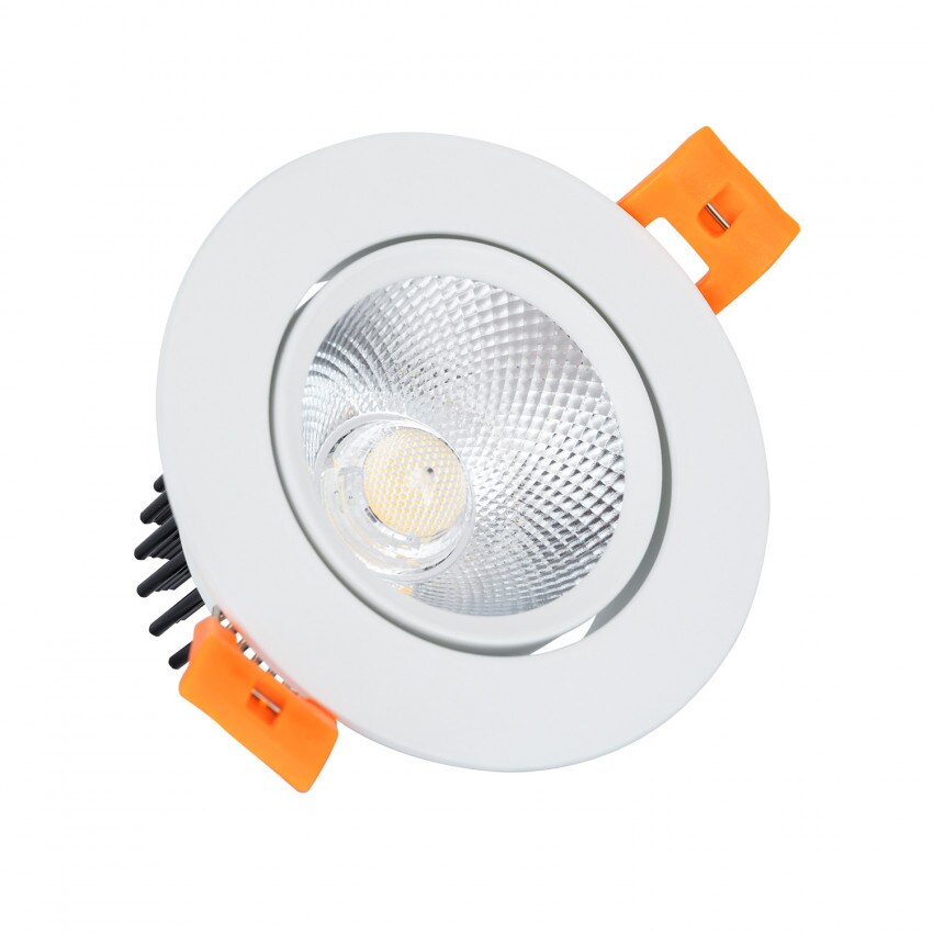 efectoLED Foco Downlight LED 7W COB Direccionable Circular Blanco Corte Ø 70 mm No Flicker Blanco Neutro 4500K