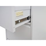 thumbnail of Armário de arquivo suspenso HWC-H16, armário de arquivo armário de aço para escritório, formato Legal + A4 bloqueável 134x46x62cm ~ branco