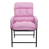 thumbnail of Silla de comedor HWC-K40, silla tapizada, 160kg respaldo cargable regulable metal ~ tela/textil rosa