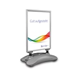 thumbnail of Kundenstopper »Hampton«, Aluminium silber mit Wassertank, DIN A1