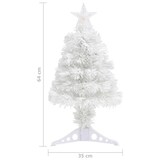 thumbnail of vidaXL Künstlicher Weihnachtsbaum mit Beleuchtung Weiß 64 cm Glasfaser