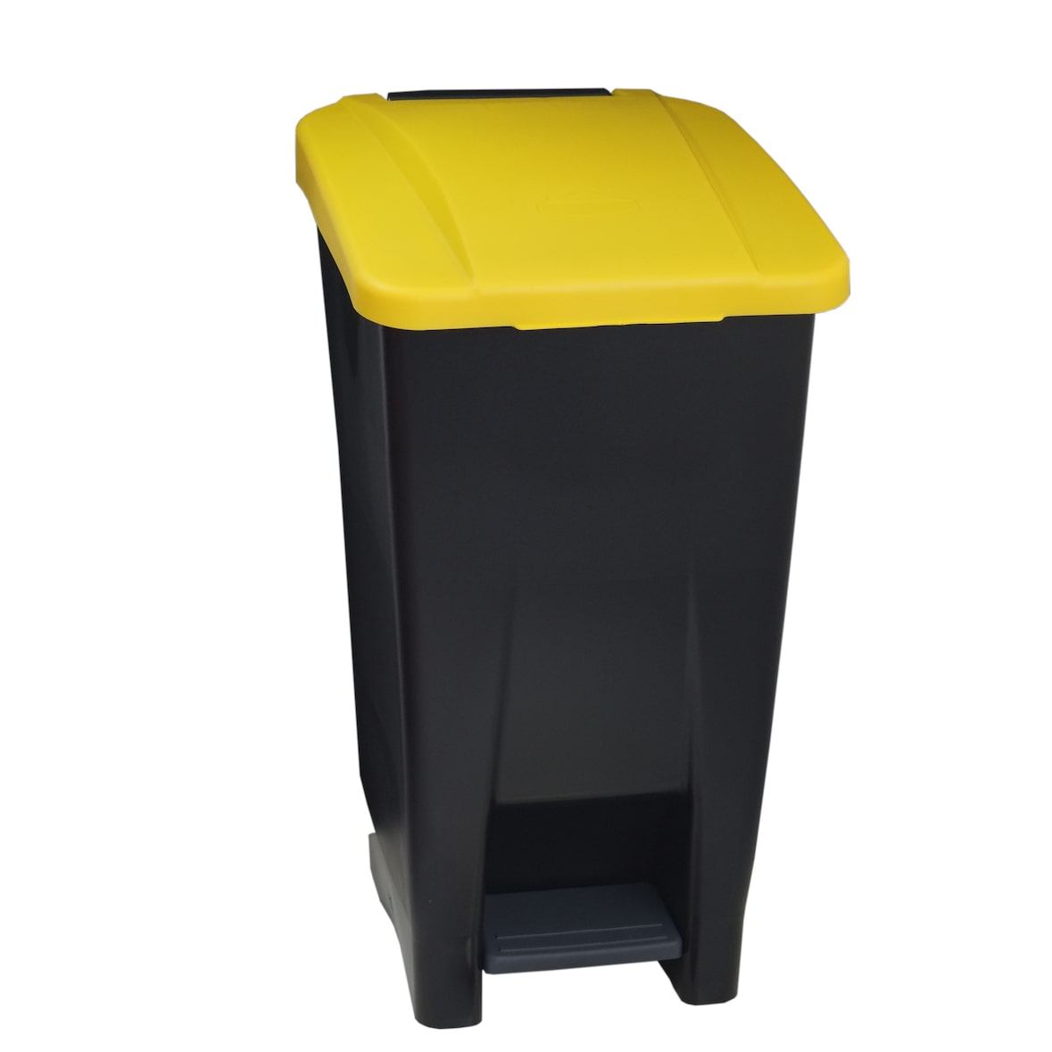 METRO Professional Poubelle, 120 L, avec pédale, jaune/noir