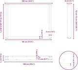 thumbnail of vidaXL Esstischbeine U-Form 3 Stk. Weiß 100x(72-73) cm Stahl