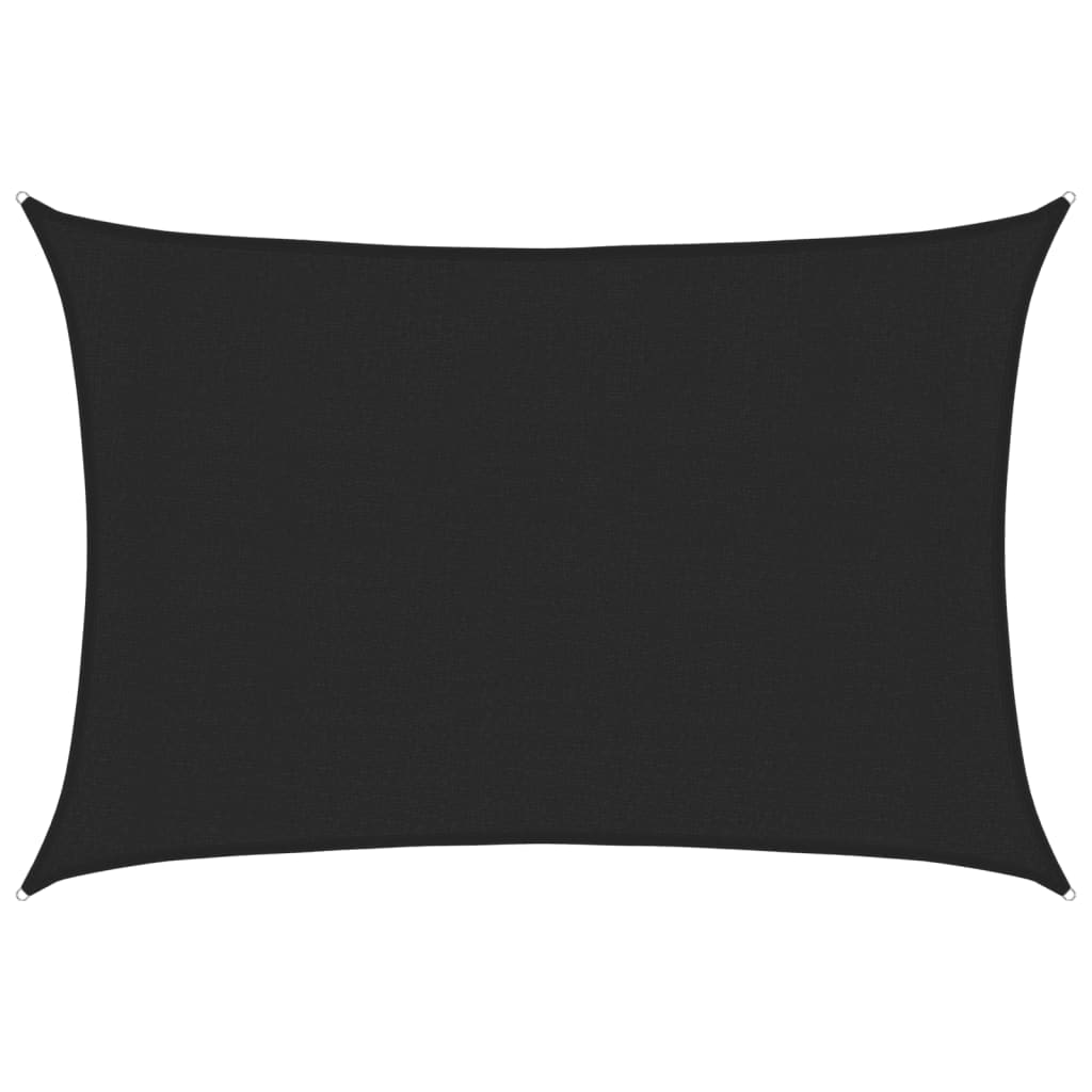 Voile d'ombrage 160 g/m² Noir 3x4 m PEHD Modèle Balcon Boréal