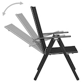 thumbnail of Helloshop26 - Juego de comedor para jardín exterior de 5 piezas de aluminio negro 02_0013699