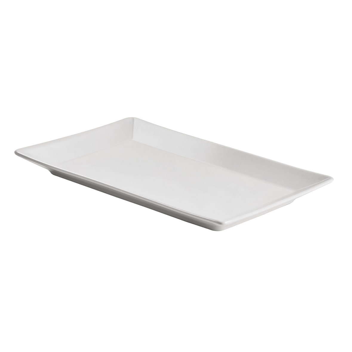METRO Professional Piatto piano Macario, gres, 25 x 14.5 cm, rettangolare, bianco, 6 pezzi