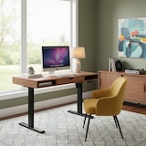 thumbnail of Schreibtisch Worktime Style 120 x 60 elektrisch höhenverstellbar eiche/schwarz hjh OFFICE