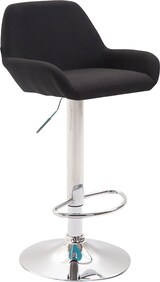 thumbnail of DELUKE® Barhocker DUBLIN - Schwarz, Stoff, Chrom | Barhocker mit Lehne Barstuhl Tresenhocker Tresenstuhl Kneipenhocker Kneipenstuhl