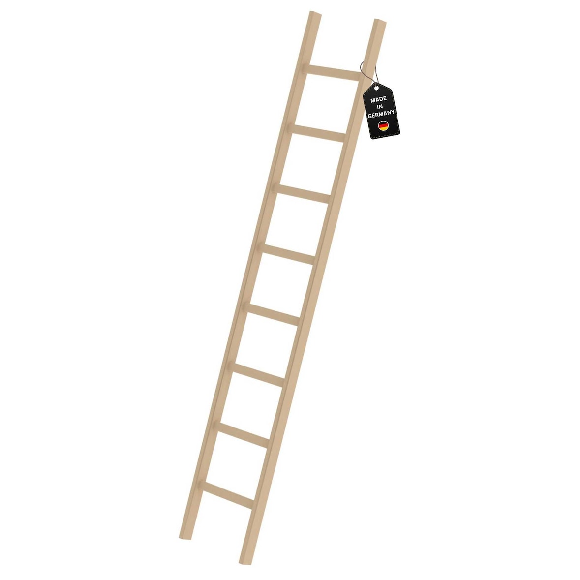 PROREGAL Sprossen-Anlegeleiter Holz ohne Traverse 8 Sprossen