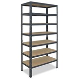 thumbnail of shelfplaza HOME 200x75x40 cm Schwerlastregal in anthrazit mit 7 Böden und 125 kg Traglast pro Boden