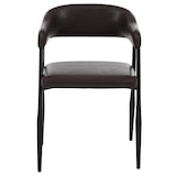 thumbnail of Lote de 2 sillas de comedor HWC-P29, silla de cocina, sillón, silla tapizada, industrial retro vintage imitación cuero ~ marrón oscuro