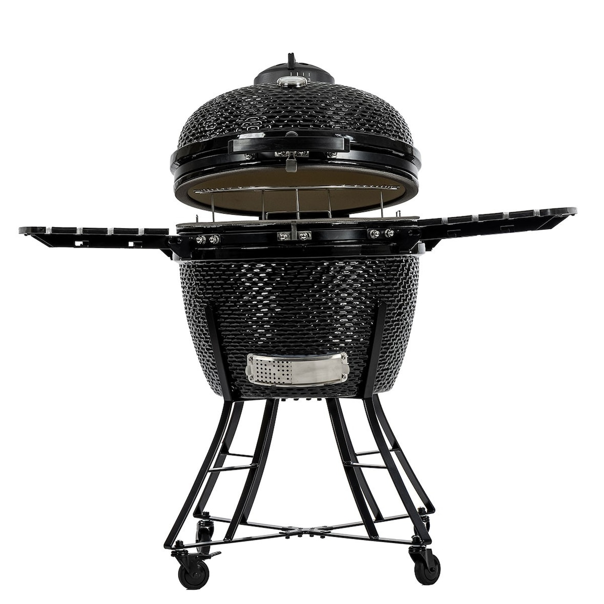 Barbecue à charbon Kamado Noir Céramique Grille Ø 52cm 134 x 77 x 120 cm PIT BOSS