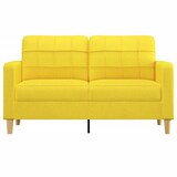 thumbnail of vidaXL 2-Sitzer-Sofa Hellgelb 140 cm Stoff