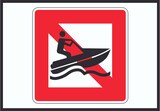 thumbnail of Jetski fahren verboten Symbol A1 Rückseite selbstklebend